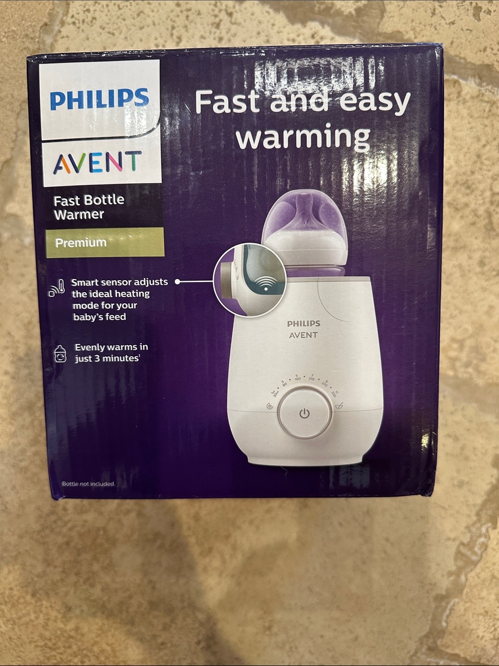 Philips Avent White and Purple Fast Bottle Warmer - Premium